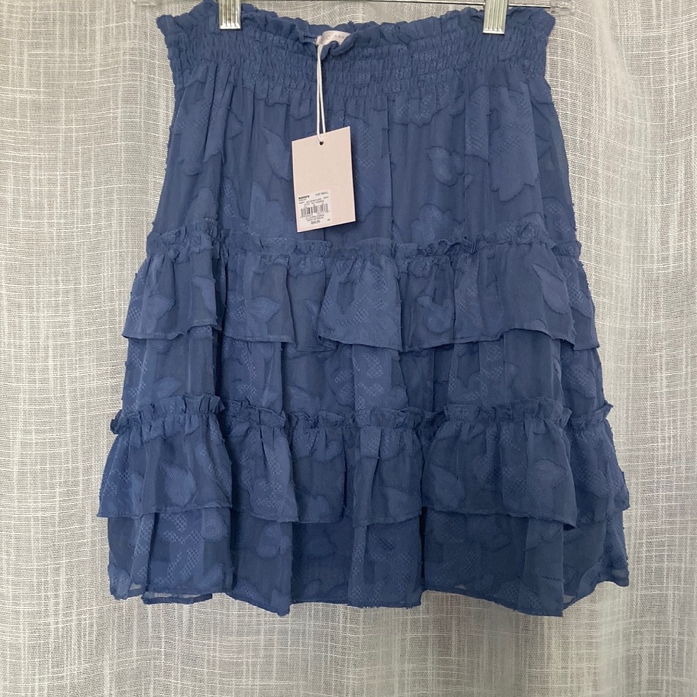 Blue ruffle skirt